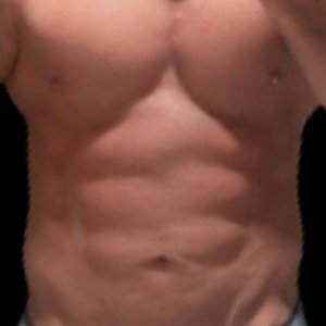 Male chest and abdomen after body contouring